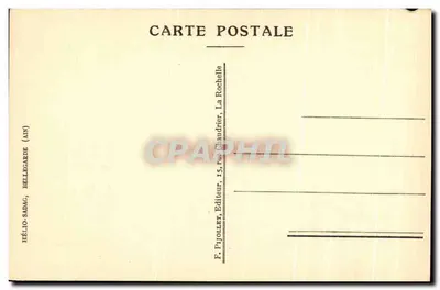 Interior do Bastião Saint-Nicolas — vista gravada — F. Pjollet, editor, La Rochelle — Verso