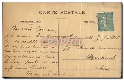 La Causette — Sardères — Editor Sardères, número de série não visível — Verso