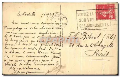 Wejście do portu LA ROCHELLE — z Promenady Tamaris — Bierge, wydawca — Rewers