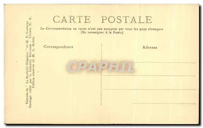La Rochelle Desaparecida — Calle de la Ferté — Edición M. E. Coubaz — Reverso