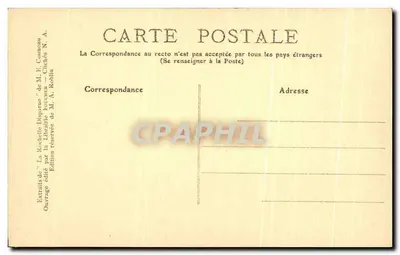 La Rochelle Desaparecida — Bastión del Gebut — Edición de M. E. Counceau — Reverso