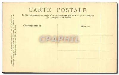 La Rochelle Disparue — L'Anceienne Petite Rue du Port — Édition de M. A. Roblin — Verso