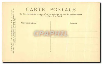 La Rochelle Desaparecida — Antiguo Escalera del Palacio Municipal — Edición de M. A. Robin — Reverso