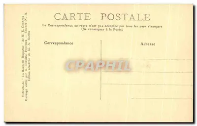La Rochelle Desaparecida — Vista interior de la Verdière — Edición de M. E. Counceau — Reverso