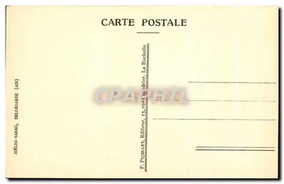 La Verdière (View of the Rampart) — view of a bridge over a canal surrounded by trees — publisher F. Pirollier, La Rochelle — Back