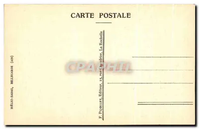 La Verdière (Vista del Rempart) — vista de un puente de piedra sobre un canal, rodeado de árboles — F. Piyolet, editor, La Rochelle — Reverso