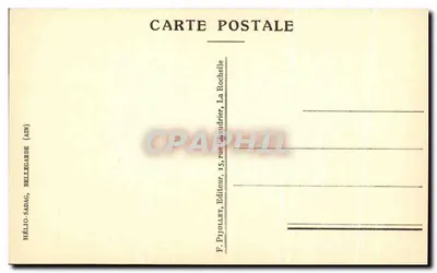 Dom z epoki renesansu, ulica Merciers — gravura E. Courneau — wydawca F. Pijoller, La Rochelle — Rewers