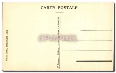 Rue Bletterie, xvième siècle — gravure de L. Grinette — éditeur F. Pjollet, La Rochelle — Verso