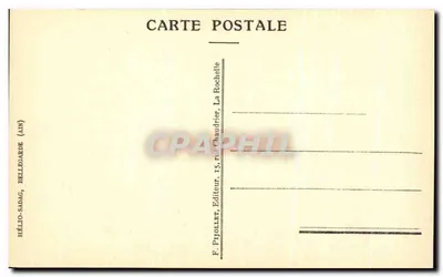Stary schodów do Hôtel de Ville — rysunek — F. Pjollot, wydawca, La Rochelle (Ain) — Rewers