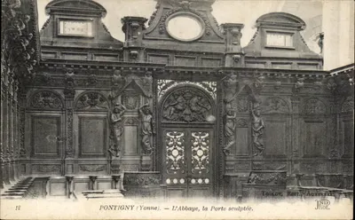 Pontigny (Yonne) — A Abadia, a Porta Esculpidas — Foulon, Edit. Auxerre