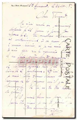 Freundschaft — Karte der Freundschaft des 63. Infanterieregiments — Imp. J. Bierk, Bordeaux — Rückseite