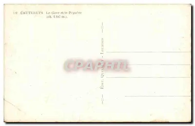 Cauterets — Le Gave i Pégüère (wys. 2.187 m.) — Wyd. Quinault - Lourdes — Rewers