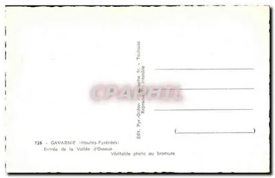 Estátua de Nossa Senhora da Natividade — Gavarnie — Editor Pyr-Océan, Toulouse — Verso