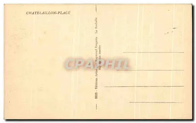 Crianças brincando no mar — Châtelaillyon-Plage — Edições Artísticas Raymond Bergevin — Verso
