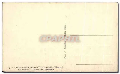 Champagne-Saint-Hilaire — O Haras — Estrada de Vivonne — Edição Lucas — Verso