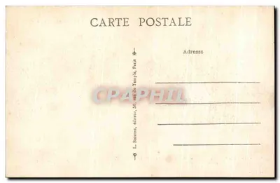 Paris — A Bastilha em 1725 J.H. — Edição L. Boisson, n° 568 — Verso