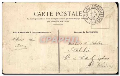 Bilhete postal antigo Vierzon Deversoir du Cher — Verso