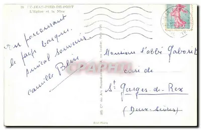 Saint-Jean-Pied-de-Port — A Igreja e a Nive — Réal-Photo — Verso