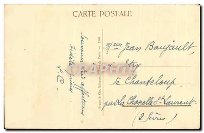 A CHEGADA DOS PASTORES — H. Lerolle — 1907 — Braun & Cie, Editores, Sèvres de Paris — Verso