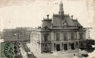 Bilhete postal antigo Levallois Perret