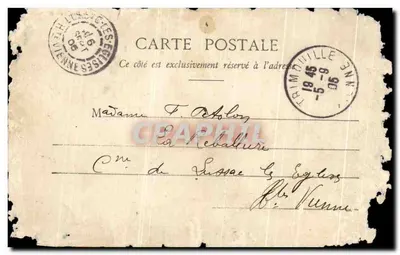 Bilhete postal antigo Montmorillon — Verso
