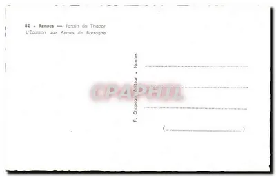 Rennes — Jardín del Thabor — El Escudo de las Armas de Bretaña — Reverso