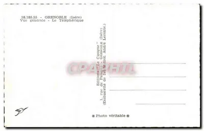 Grenoble — Ogólny widok — Teleferyk — Wydawnictwo 'La Citogne' — Rewers