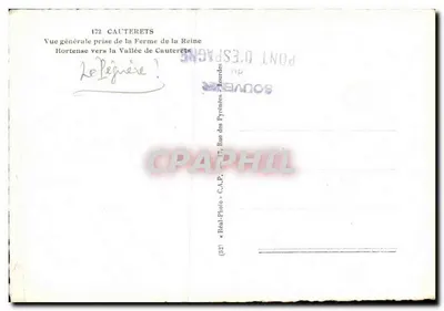 Cauterets — Ogólny widok z Ferme de la Reine — C.A.P. « Réal-Photo » — Rewers