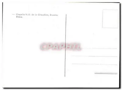 Capela N.-D. de La Giraudière — Brussieu, Ródano — sem editor ou número de série visível — Verso