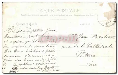 Deux danseuses en costume régional — scène de danse — A. Duclos, Nantes — Verso