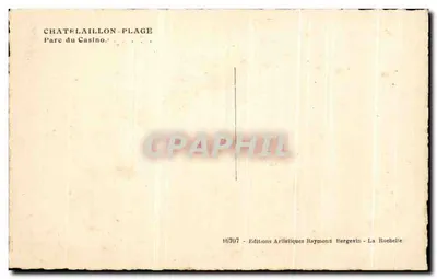 Châtelaillyon-Plage — Park Kasyna — Wydawnictwo Artystyczne Raymond Hergevin — Rewers