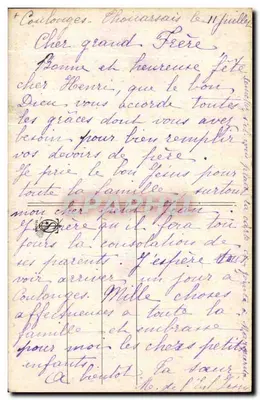 Thérèse da Criança Jesus e seu pai — retrato — C. M. n°6 — Verso