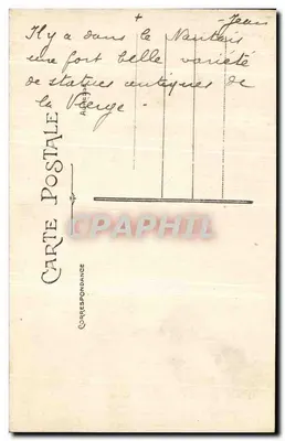 Boe (Loir-Inf.) — Binnenkant van de Kerk. Beeld van de Maagd — Collectie F. Chapeau, Nantes — Achterkant