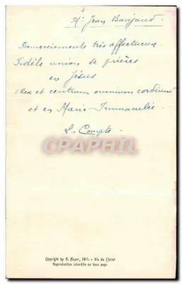 L'Église de la terre (Apothéose) — scène religieuse avec croix et trois personnages — éditeur A.N. PARIS, n°84 — Rewers