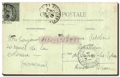 Paris — A Praça da Bastilha — C. M. n°1126 — Verso