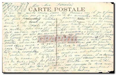 Bilhete postal antigo Le Dorat Fontaine monumental — Verso