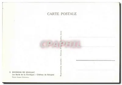 Castelo de Belcastel — Arredores de Souillac — Edições Postais Souillac — Verso