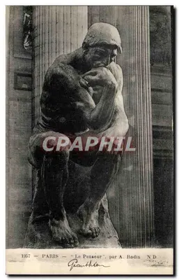 Paris — Le Penseur, par A. Rodin — éditeur Granthion, n° ND