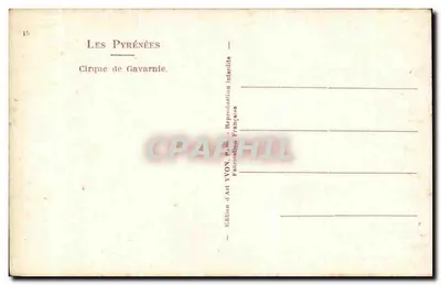 Cirque de Gavarnie — Pyrenées — Wydawnictwo Artystyczne YVON — Rewers