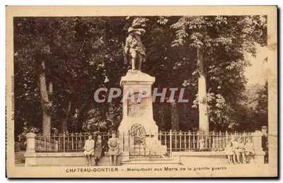 Château-Gaontier — Monumento aos Mortos da Grande Guerra — Editor J. Jacqmain, número não visível