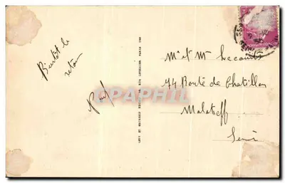Fontainebleau — A floresta — A casquete do jockey — LL. — N° 335 — Verso