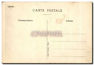 Castelo de Craon — vista geral — editor Jean Vincent, Paris — Verso