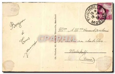 Thionville - Widok na Ratusz — wydawca JACOB, nr 11 — Rewers