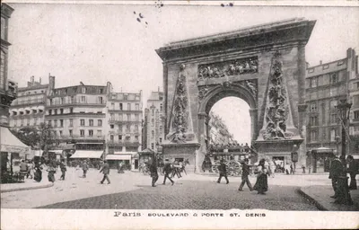 Paris - Boulevard & Porte Saint-Denis — editor não identificado, número de série não visível