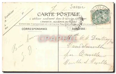 Ogólny widok Brides-les-Bains — wydawca F. NIGSIO, Brides-les-Bains (Savoie) — Rewers