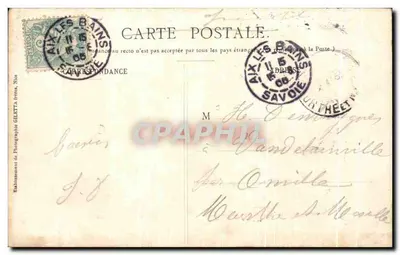Margens do Lago de Bourget - Aix-les-Bains — Edição Giletta, fotografia, Nice, n° 2230 — Verso
