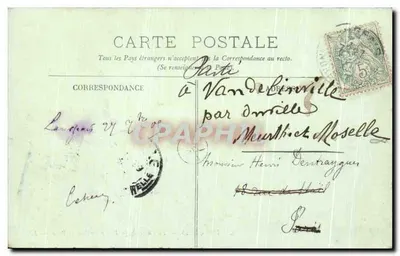 Langeais — Zamek — Widok z Parku — LL. — Rewers