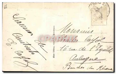 Cauterets — Ogólny widok Rasllère — Bléc bracia, wydawcy, Bordeaux — Rewers