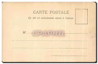 Bilhete postal antigo Ruínas da Abadia de Aulps — Verso