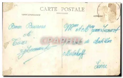 Stara pocztówka Beauvais Widok Całkowity Z Placu Jeanne Hachette — Rewers
